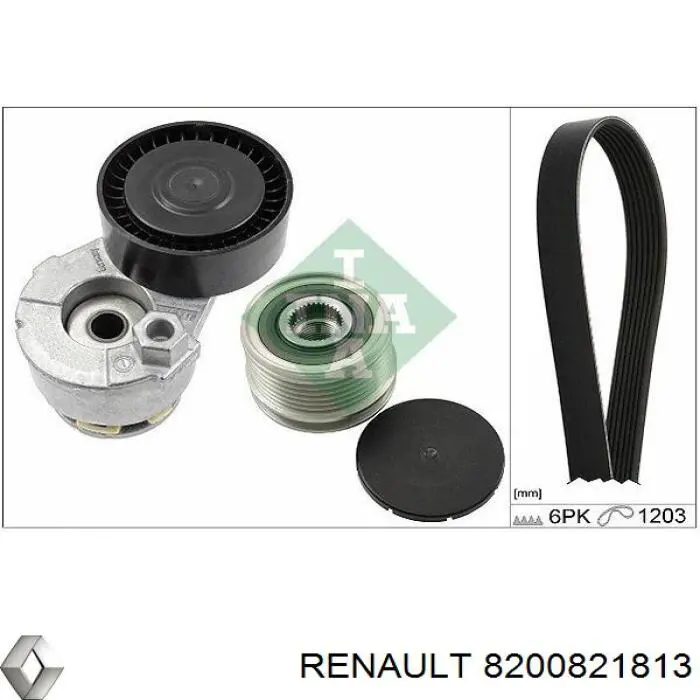 Compre 8200821813 Renault (RVI) Correia dos conjuntos de transmissão