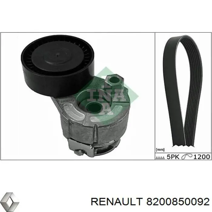 8200850092 Renault (RVI) Correia dos conjuntos de transmissão