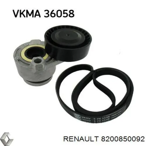 Correia dos conjuntos de transmissão Renault (RVI) 8200850092 preço, a partir de 17,03 USD