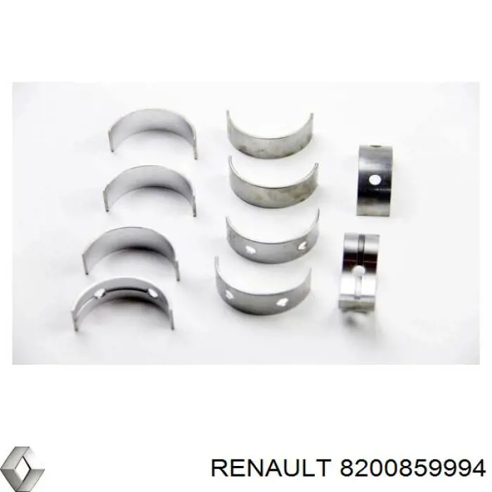 8200859994 Renault (RVI) Folhas inseridas principais de cambota, kit, padrão (STD)