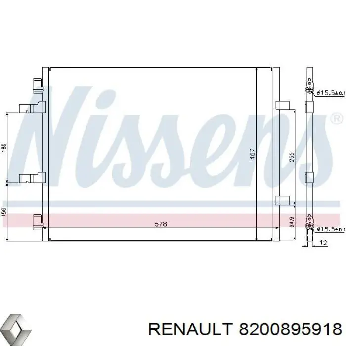 Radiador de aparelho de ar condicionado Renault (RVI) 8200895918 preço, a partir de 97,36 USD
