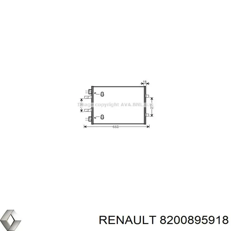 Compre 8200895918 Renault (RVI) Radiador de aparelho de ar condicionado