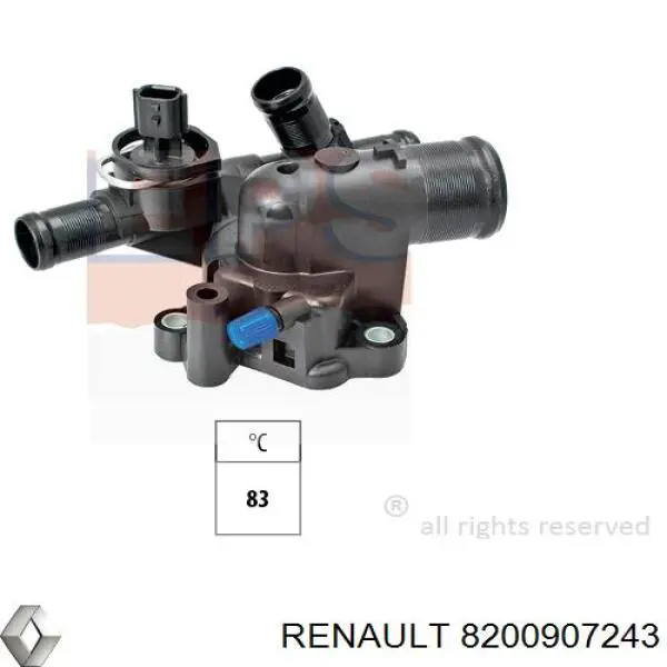 Compre 8200907243 Renault (RVI) Caixa do termostato