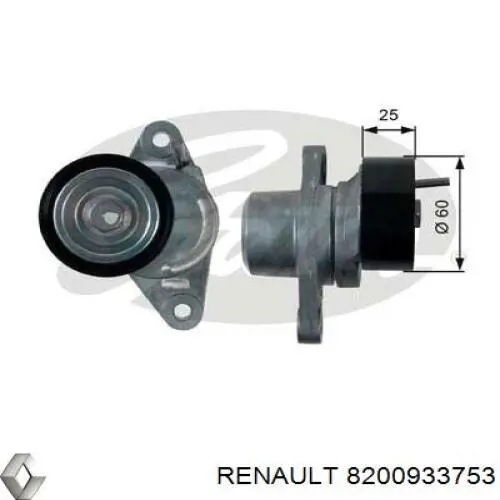Compre 8200933753 Renault (RVI) Reguladora de tensão da correia de transmissão