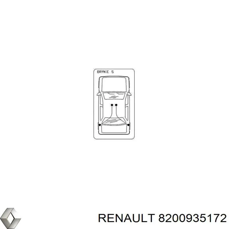 Compre 8200935172 Renault (RVI) Cabo traseiro direito/esquerdo do freio de estacionamento