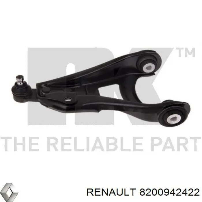 Braço oscilante inferior esquerdo de suspensão dianteira Renault (RVI) 8200942422 preço, a partir de 78,19 USD