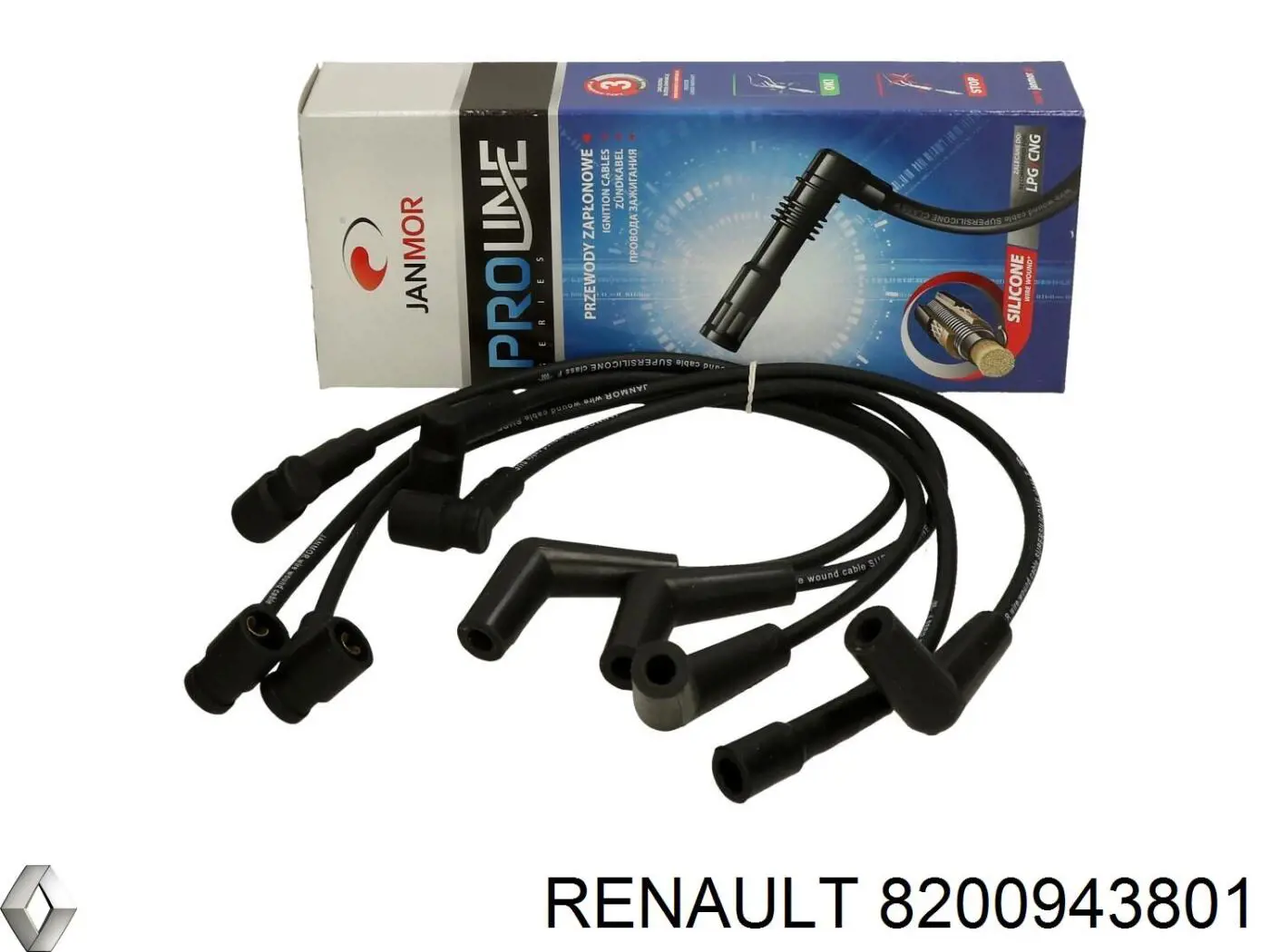 8200943801 Renault (RVI) Fios de alta voltagem, kit