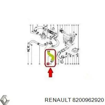 Mangueira (cano derivado) de intercooler Renault (RVI) 8200962920 preço, a partir de 79,10 USD