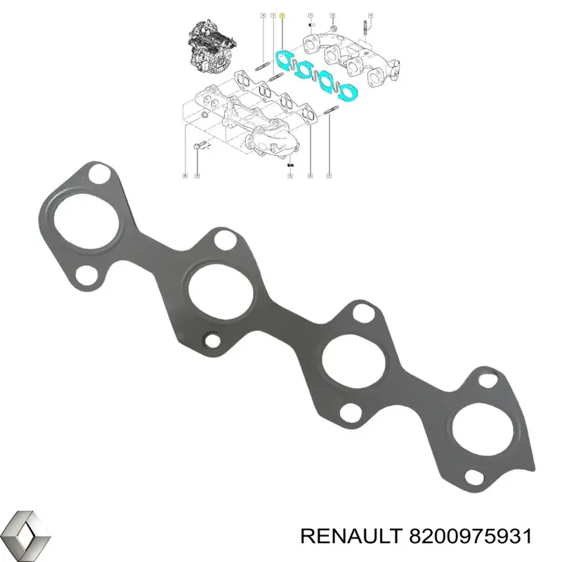Compre 8200975931 Renault (RVI) Vedante de tubo coletor de escape