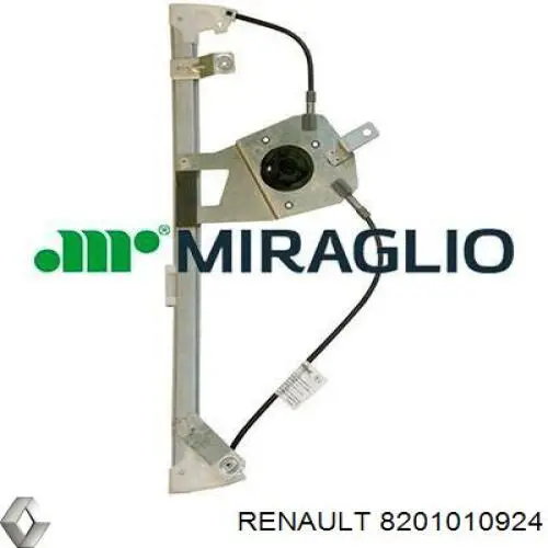 8201010924 Renault (RVI) Mecanismo de acionamento de vidro da porta traseira esquerda