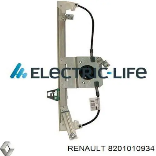 Compre 8201010934 Renault (RVI) Mecanismo de acionamento de vidro da porta traseira direita