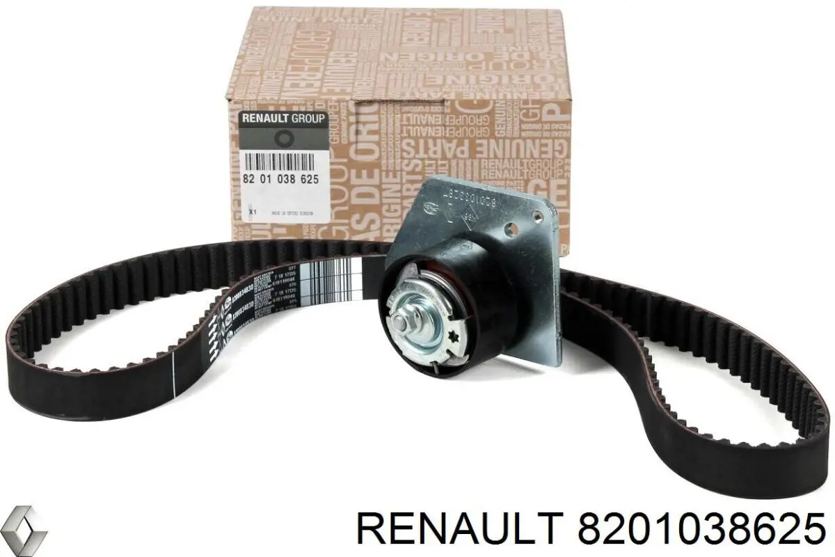 8201038625 Renault (RVI) Correia do mecanismo de distribuição de gás, kit