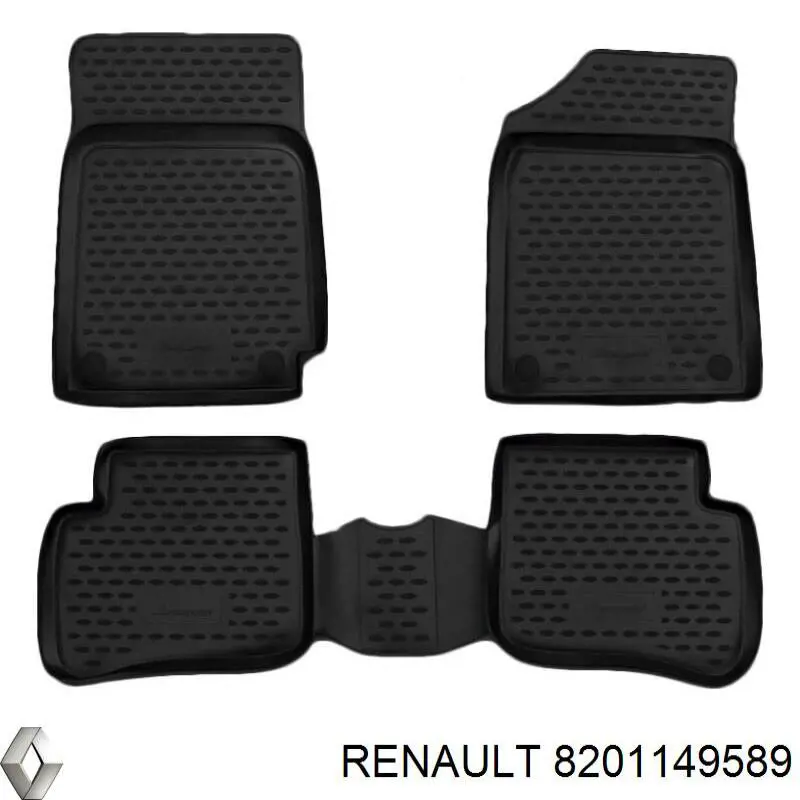 8201149589 Renault (RVI) Tapetes dianteiros + traseiros, kit