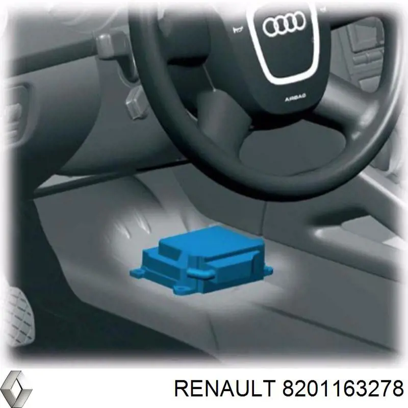 8201163278 Renault (RVI) Módulo processador de controlo da bolsa de ar (Centralina eletrônica AIRBAG)