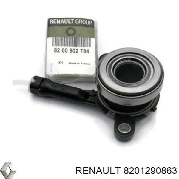 Compre 8201290863 Renault (RVI) Cilindro de trabalho de embraiagem montado com rolamento de desengate