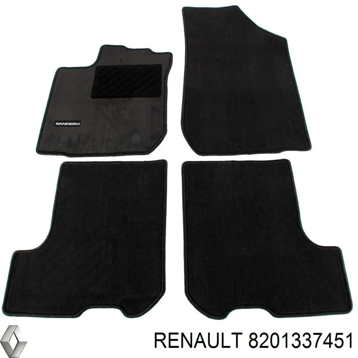 Tapetes dianteiros + traseiros, kit Renault (RVI) 8201337451 preço, a partir de 72,58 USD