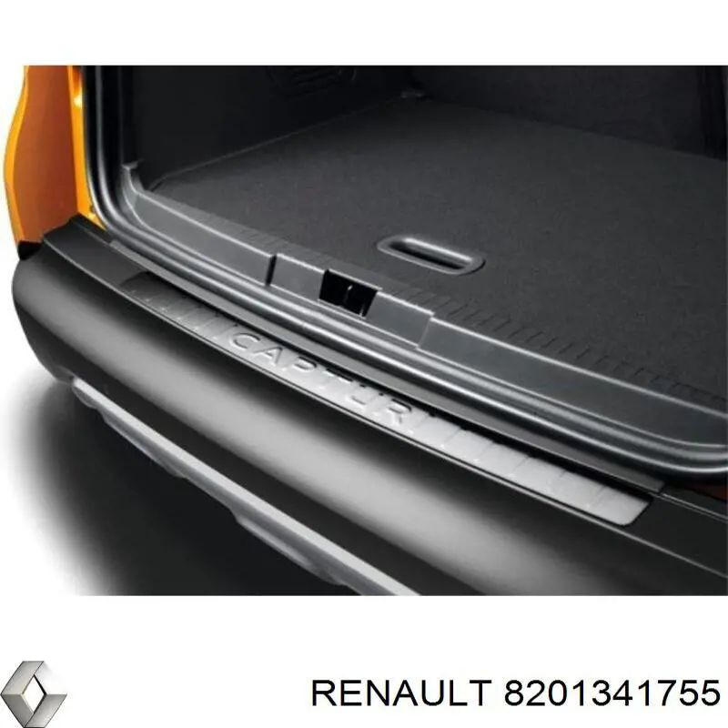 8201341755 Renault (RVI) Placa sobreposta do pára-choque traseiro superior de proteção (degrau-grampo dobrável)