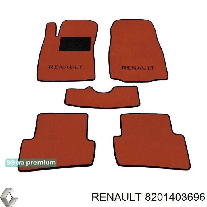 8201403696 Renault (RVI) Tapetes dianteiros + traseiros, kit