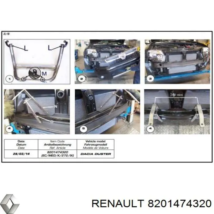 Proteção dianteira "mata-vacas" Renault (RVI) 8201474320 preço, a partir de 560,15 USD