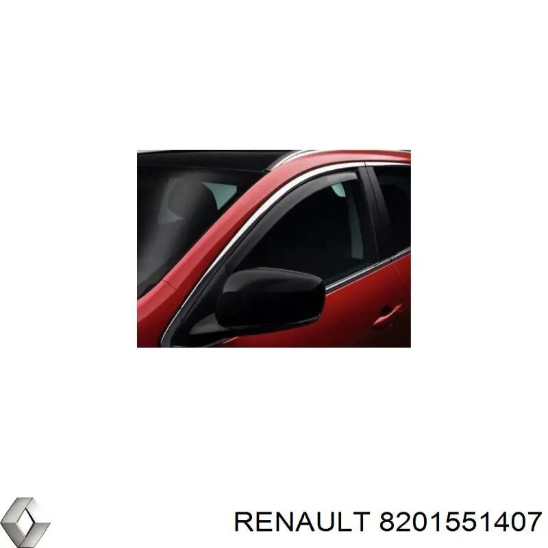 8201551407 Renault (RVI) Defletor de janelas para o vidro da porta, kit 2 un.
