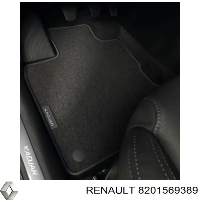 Tapetes dianteiros + traseiros, kit Renault (RVI) 8201569389