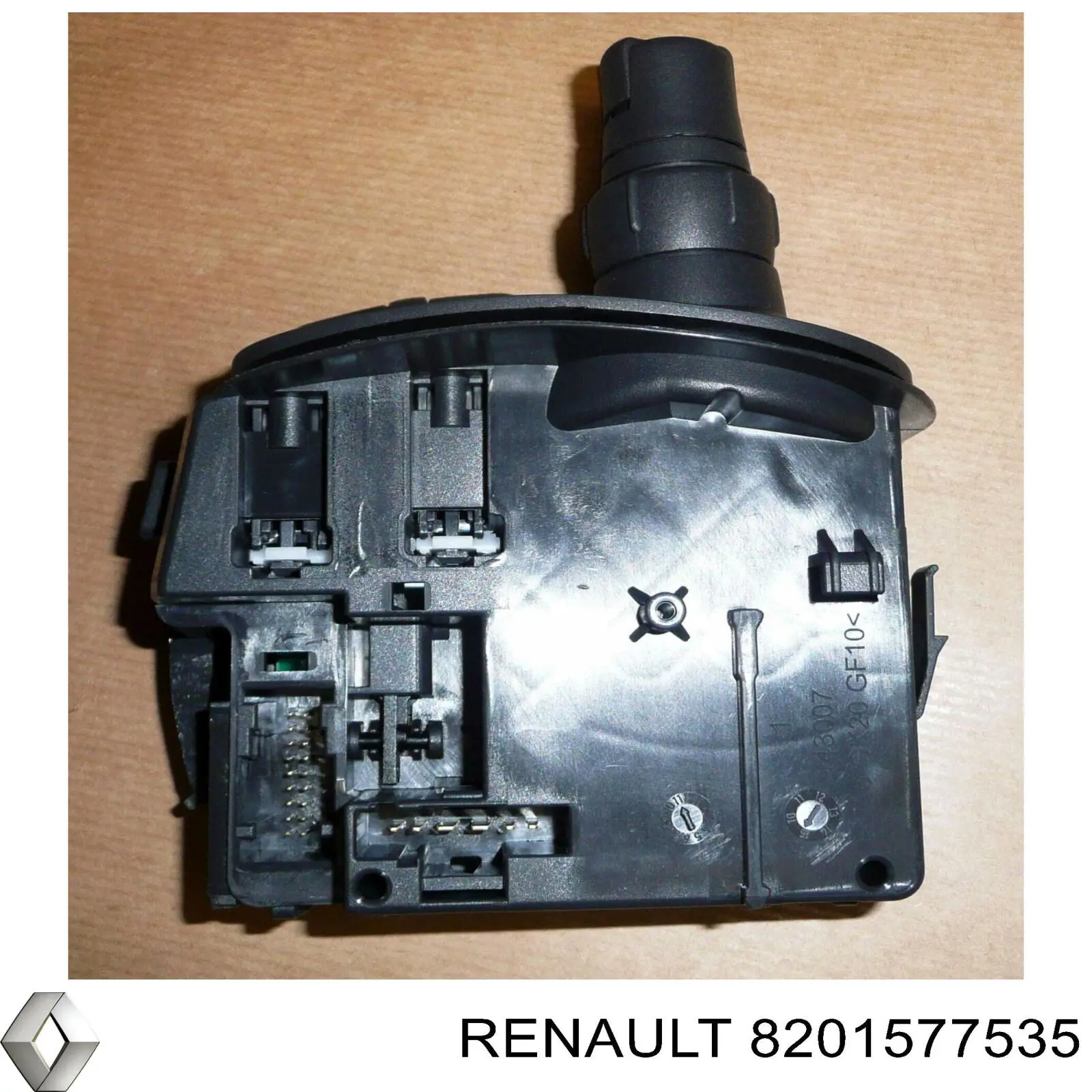 Comutador direito instalado na coluna da direção Renault (RVI) 8201577535