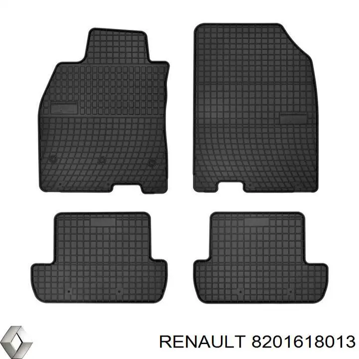 8201618013 Renault (RVI) Tapetes dianteiros + traseiros, kit