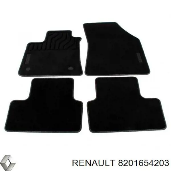 8201654203 Renault (RVI) Tapetes dianteiros + traseiros, kit