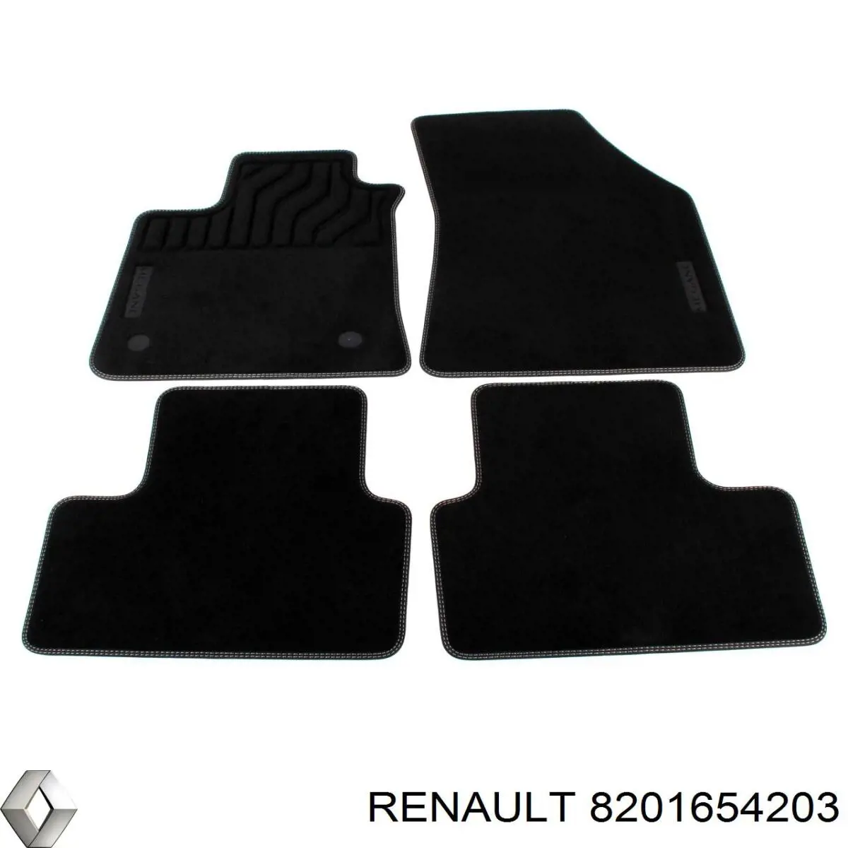 Tapetes dianteiros + traseiros, kit Renault (RVI) 8201654203 preço, a partir de 157,41 USD