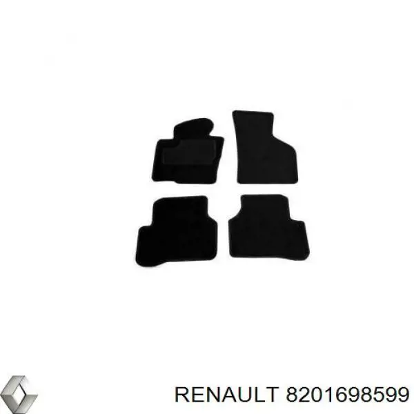 Compre 8201698599 Renault (RVI) Tapetes dianteiros + traseiros, kit