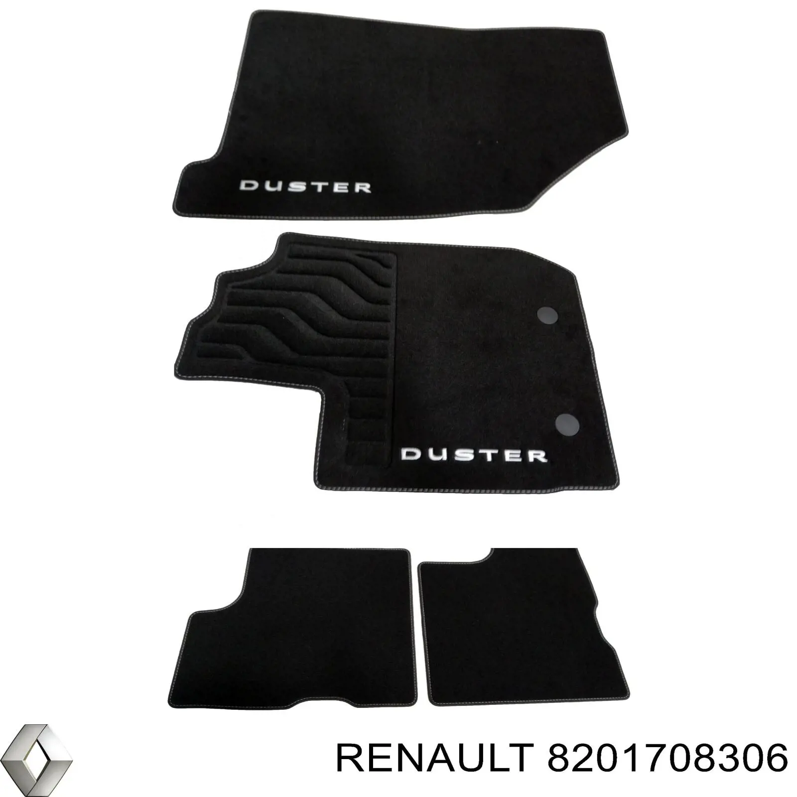 Tapetes dianteiros + traseiros, kit Renault (RVI) 8201708306 preço, a partir de 113,62 USD