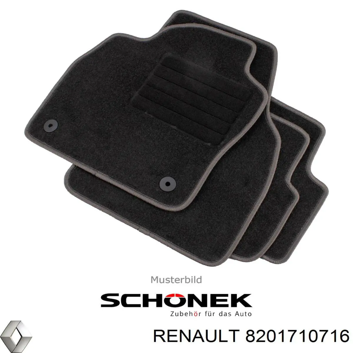 Tapetes dianteiros + traseiros, kit Renault (RVI) 8201710716 preço, a partir de 84,87 USD