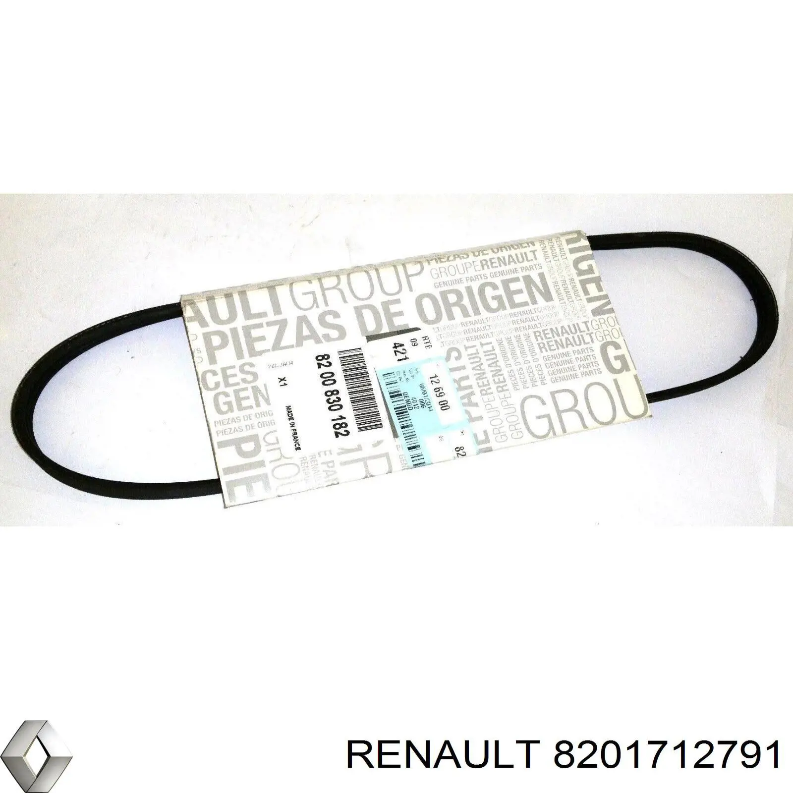 Compre 8201712791 Renault (RVI) Correia dos conjuntos de transmissão
