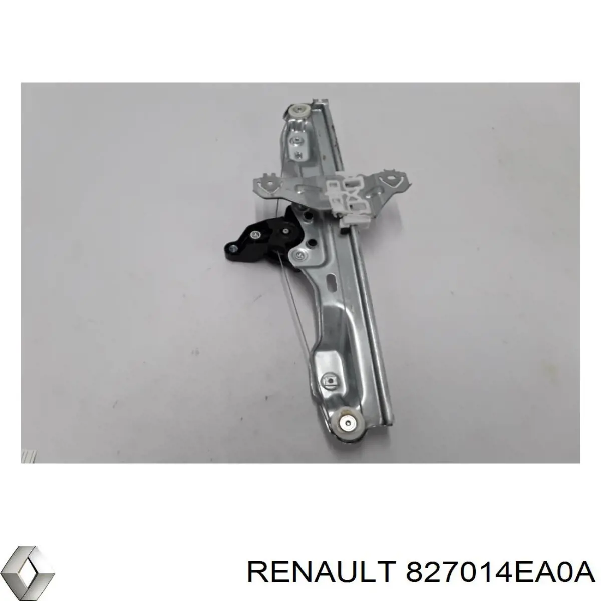 Mecanismo de acionamento de vidro da porta traseira esquerda 827014EA0A Renault (RVI)