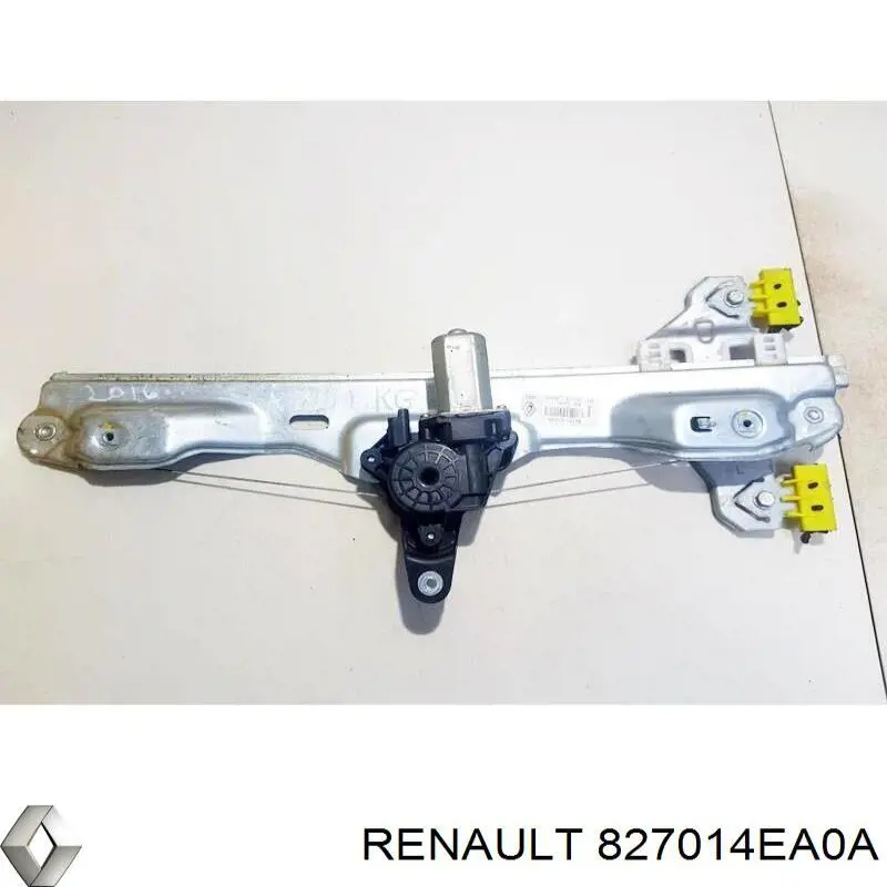 Mecanismo de acionamento de vidro da porta traseira esquerda 827014EA0A Renault (RVI)