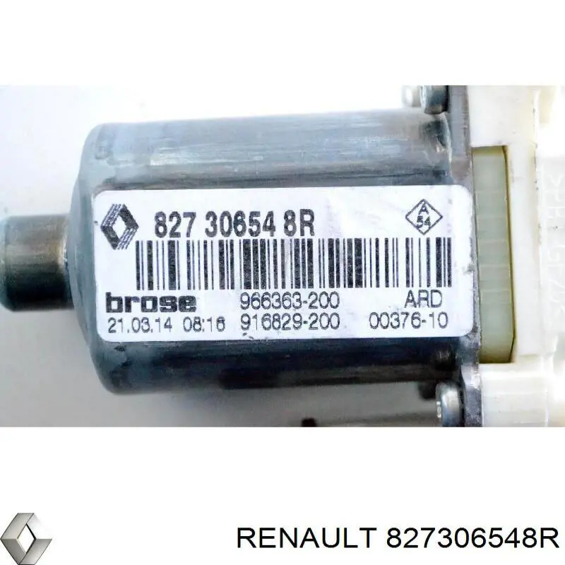 827306548R Renault (RVI) Motor de acionamento de vidro da porta traseira direita