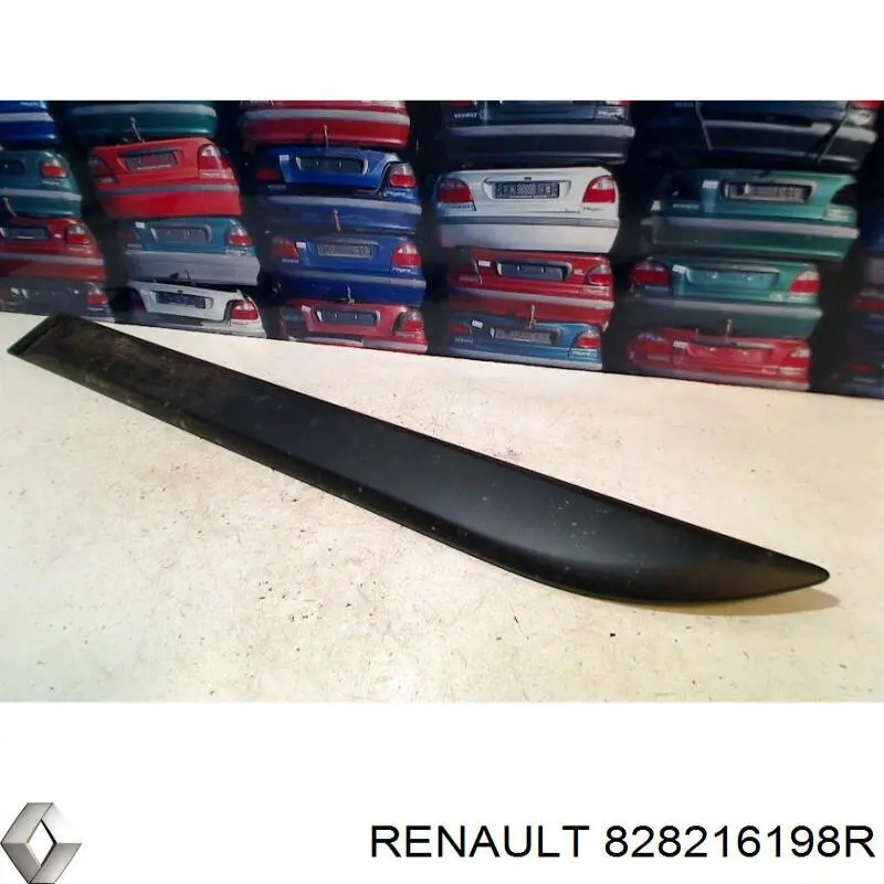 828216198R Renault (RVI) Moldura da porta traseira esquerda