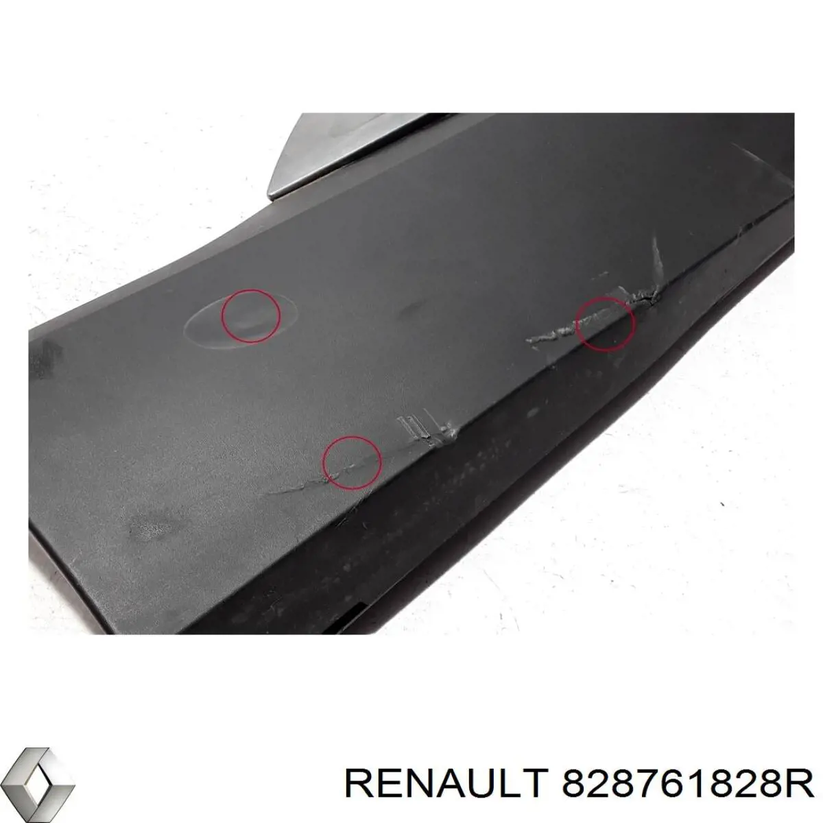 Compre 828761828R Renault (RVI) Moldura da porta traseira direita inferior