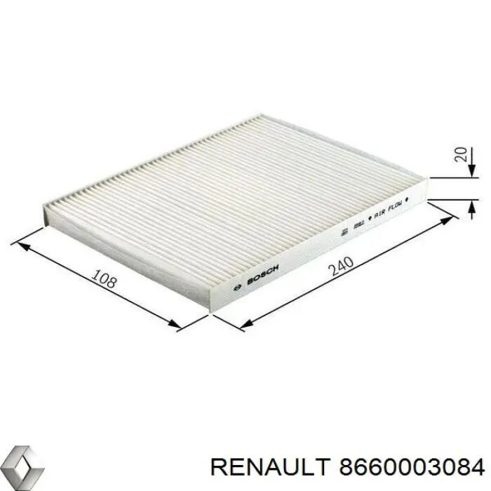 Compre 8660003084 Renault (RVI) Filtro de salão