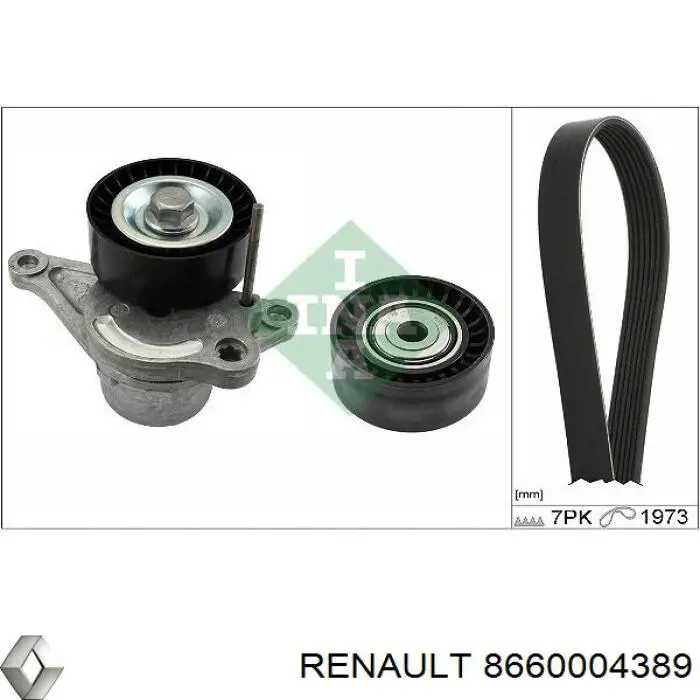 Correia dos conjuntos de transmissão, kit Renault (RVI) 8660004389 preço, a partir de 121,61 USD