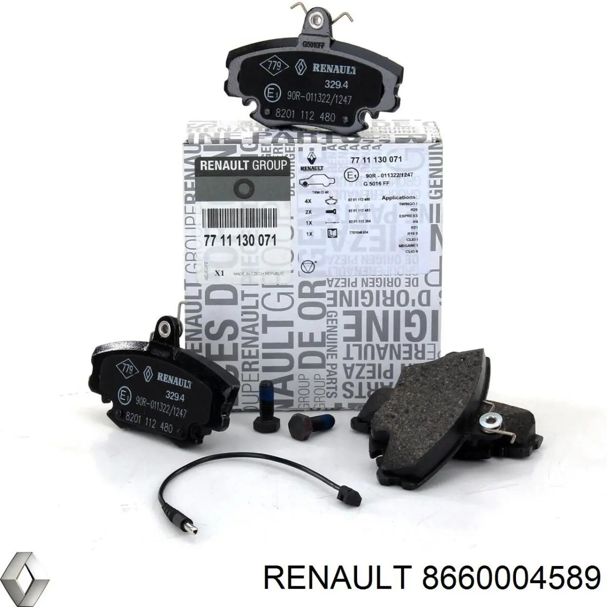 8660004589 Renault (RVI) Sapatas do freio dianteiras de disco