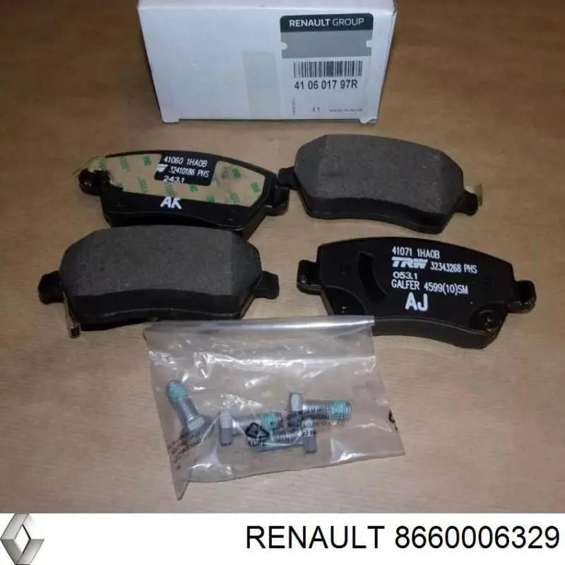Sapatas do freio dianteiras de disco Renault (RVI) 8660006329 preço, a partir de 32,86 USD
