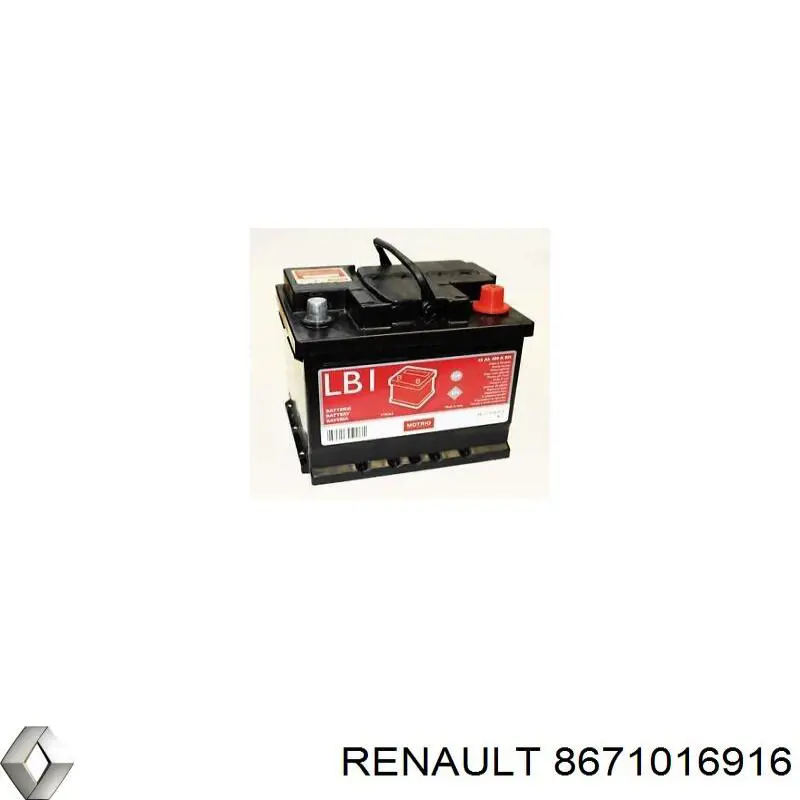8671016916 Renault (RVI) Bateria recarregável (PILHA)
