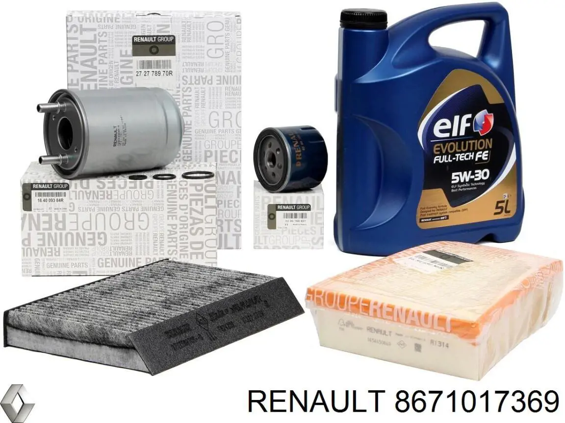 8671017369 Renault (RVI) Filtro de óleo