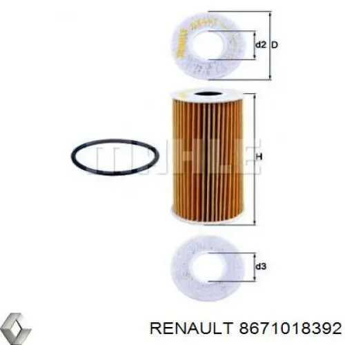 Compre 8671018392 Renault (RVI) Filtro de óleo