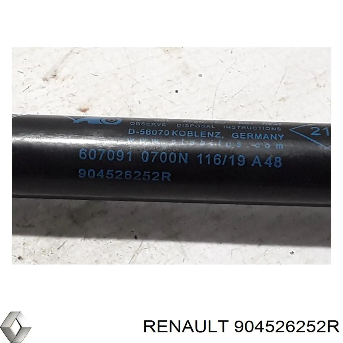Amortecedor de tampa de porta-malas (de 3ª/5ª porta traseira) Renault (RVI) 904526252R preço, a partir de 29,03 USD