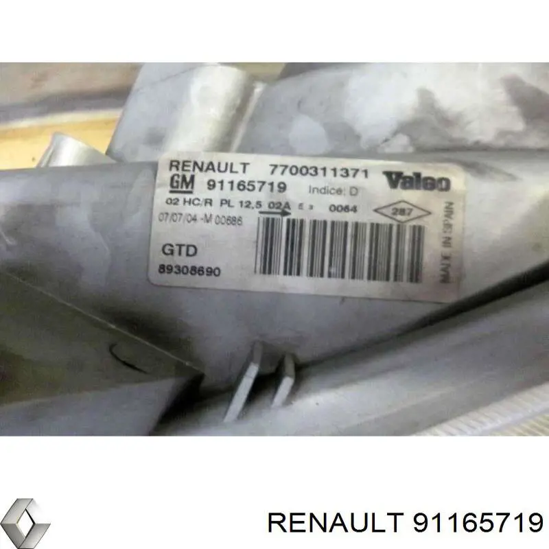 Luz esquerda 91165719 Renault (RVI)