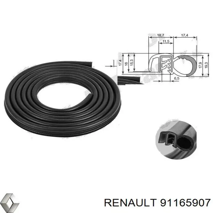 Compactador da porta traseira direita (na carroçaria) General Motors 91165907 preço, a partir de 70,62 USD