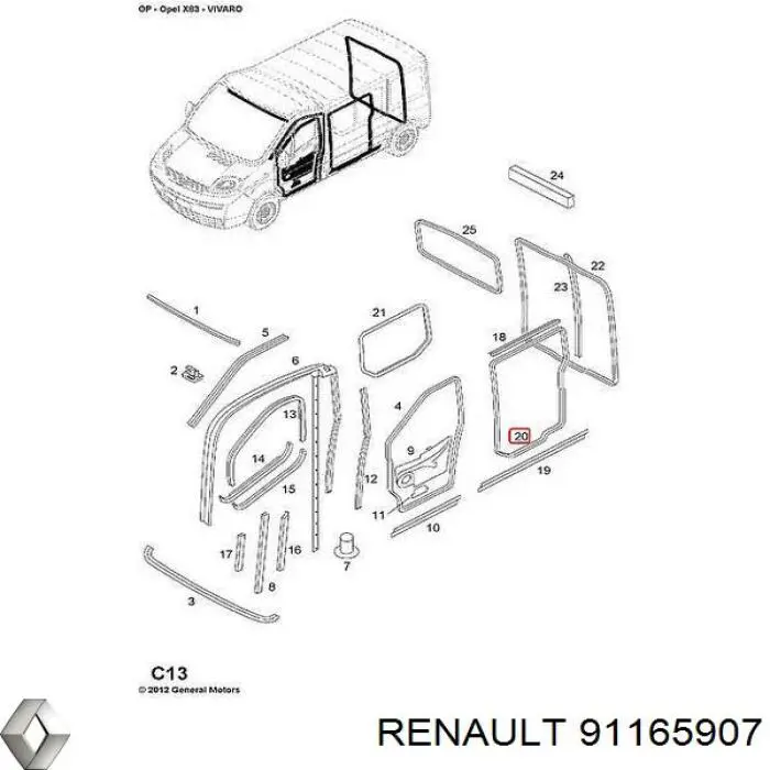 Compre 4414010 Opel Compactador da porta traseira direita (na carroçaria)
