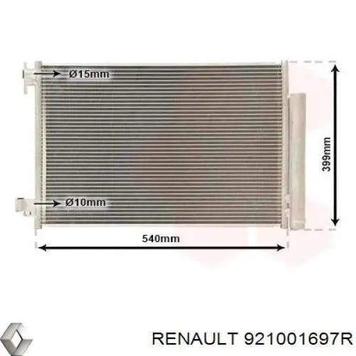 Radiador de aparelho de ar condicionado Mercedes 921001697R preço, a partir de 129,62 USD
